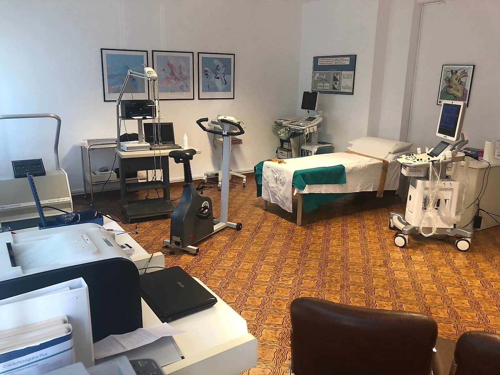 La sala visite dell'ambulatorio del Dr. Terrosu a Sassari